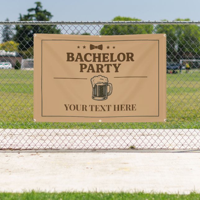 Bachelor Party Banner. Bier-Tasse | Drag&Drop Banner (InSitu)
