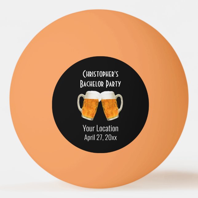Bachelor Party Beer Cheers Wedding Tischtennisball (Vorderseite)