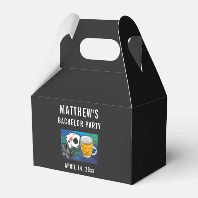 Bachelor Party Beer Poker Hochzeit Geschenkschachtel (Vorderseite)