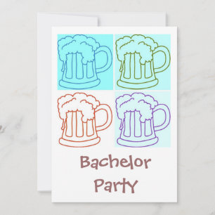 Bachelor-Party-Bier Einladung