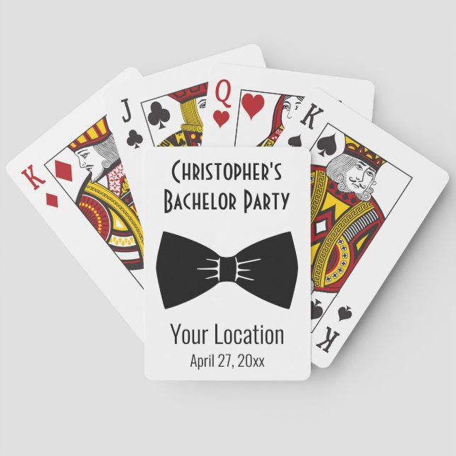 Bachelor Party Black Bow Krawatte Gastgeschenk Hoc Spielkarten (Rückseite)