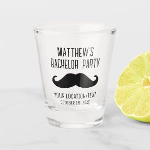 Bachelor Party Black Mustache Gastgeschenk Hochzei Schnapsglas