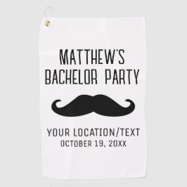 Bachelor Party Black Mustache Hochzeit Golfhandtuch
