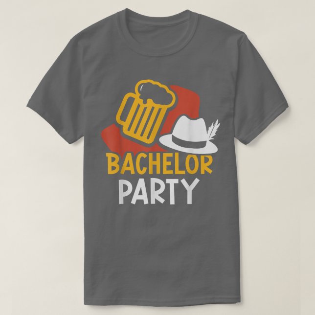 Bachelor Party Bridge Groom Team T-Shirt (Design vorne)