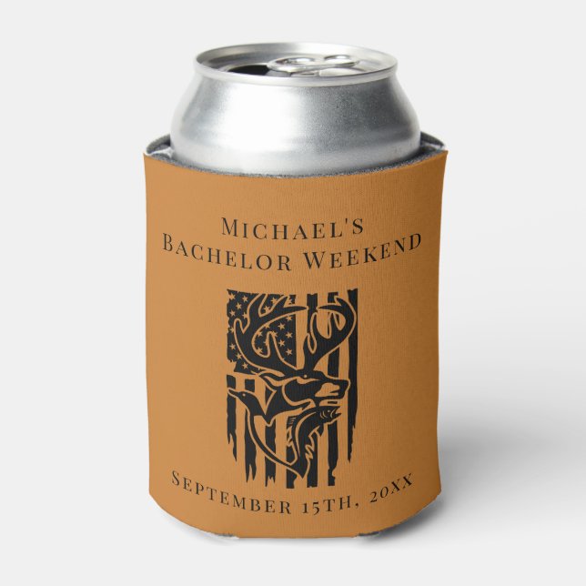 Bachelor Party Can Cooler | Buck auf amerikanische Dosenkühler (Kanne Vorderseite)