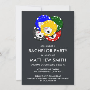 Bachelor Party Casino Poker Einladung