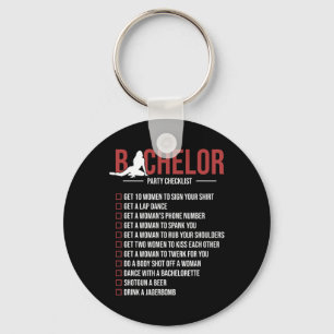 Bachelor Party Checklist Funny Groom Bachelor Teil Schlüsselanhänger