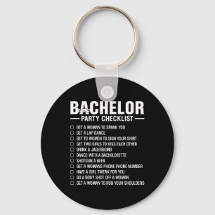 Bachelor Party Checklist Grooms Stag Night Fun Dar Schlüsselanhänger