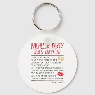 Bachelor Party Checklist Sonnige Hochzeit Raum Schlüsselanhänger