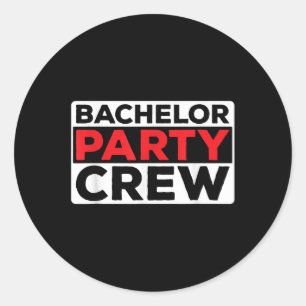 Bachelor Party Crew Bridge Groom Team Runder Aufkleber