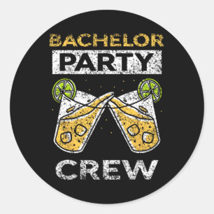 Bachelor Party Crew Bridge Groom Team Runder Aufkleber