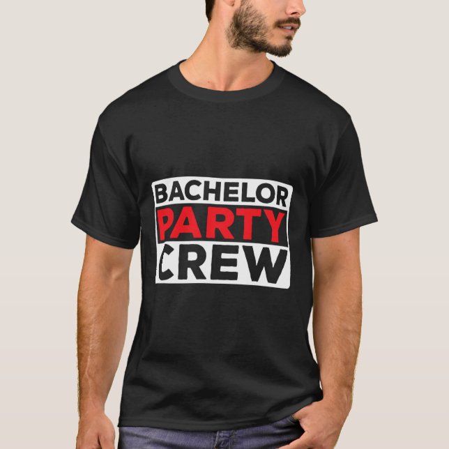 Bachelor Party Crew Briom Groom Team 1 T-Shirt (Vorderseite)