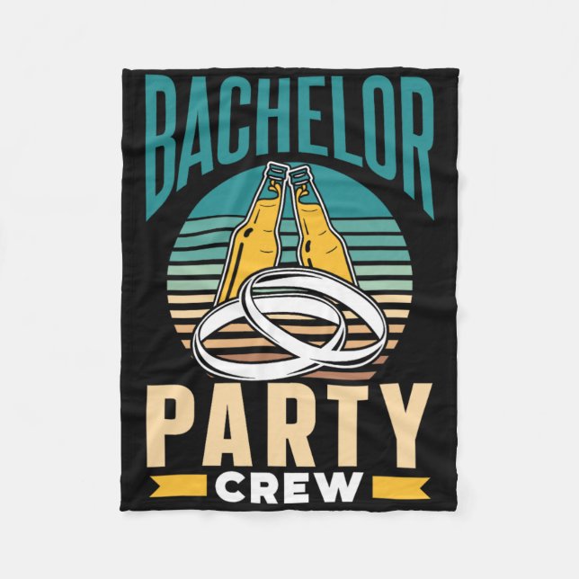 Bachelor Party Crew Groom Bridge Team Fleecedecke (Vorderseite)