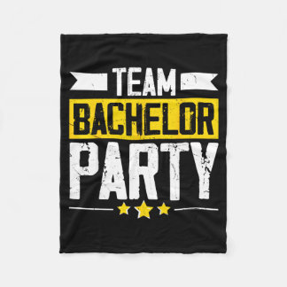 Bachelor Party Crew Groomer Wedding Groom Funny Fleecedecke