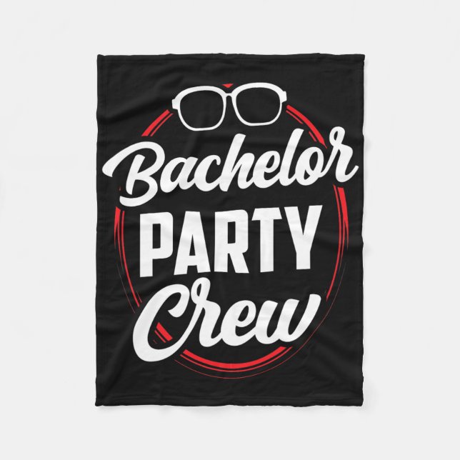 Bachelor Party Crew Team Bridge Groom 1 Fleecedecke (Vorderseite)