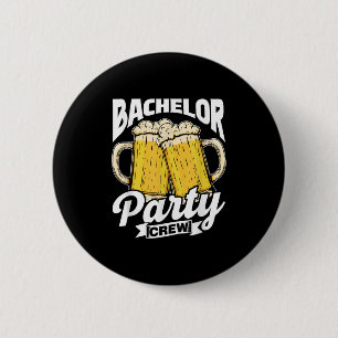 Bachelor Party Crew Team Groom Bride Bachelor Button