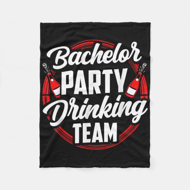 Bachelor Party Drink Team Groom Bride Fleecedecke (Vorderseite)
