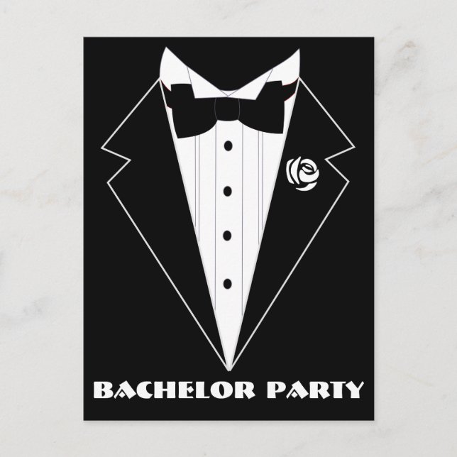 Bachelor-Party-Einladung, Bräutigam-Dusche Einladungspostkarte (Vorderseite)