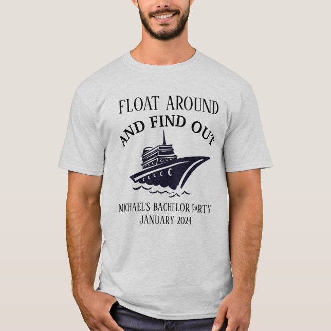 Bachelor Party Floating und Finden heraus T-Shirt (Vorderseite)