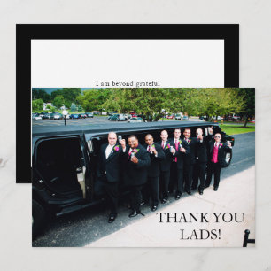 Bachelor Party Foto Dankeskarte