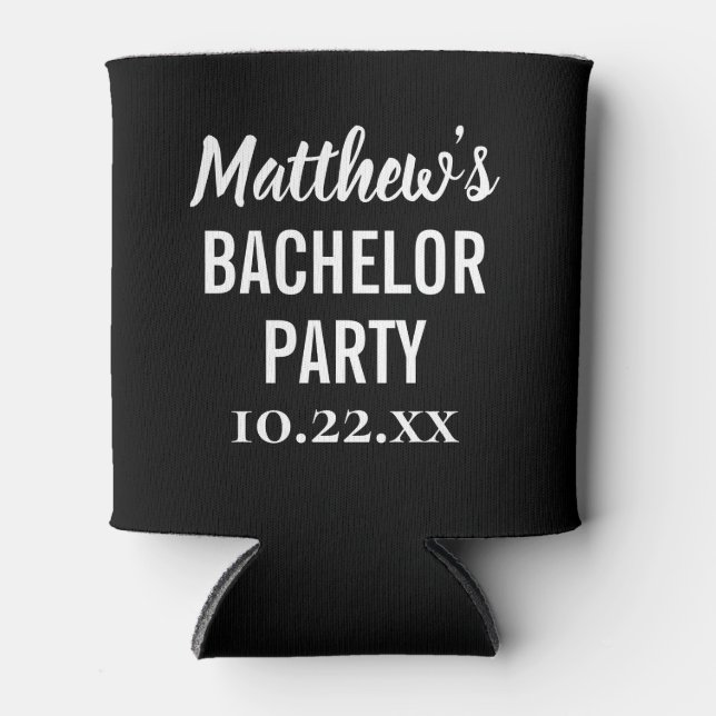 Bachelor Party für moderne Typografie-Biersorte Dosenkühler (Vorderseite)
