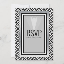 Bachelor-Party für Schwarz und Silber Ankündigung