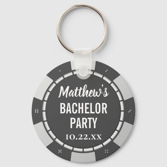 Bachelor Party Gambling Poker Chip Schlüsselanhänger (Vorderseite)