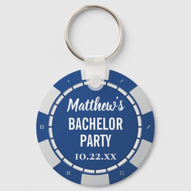 Bachelor Party Gambling Poker Chip Schlüsselanhänger (Vorderseite)