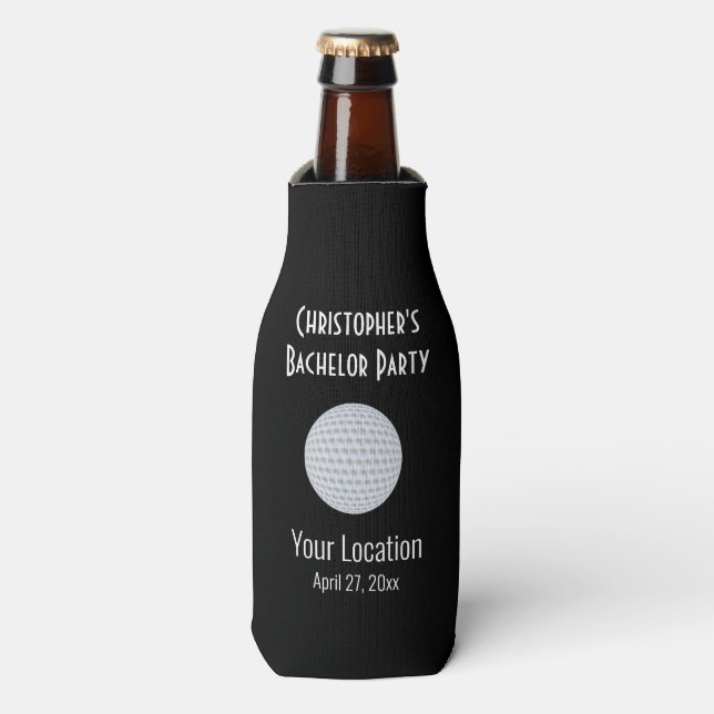 Bachelor Party Gastgeschenk Hochzeit Beer Cheer Flaschenkühler (Flaschenvorderseite)