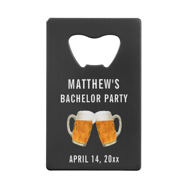 Bachelor Party Gastgeschenk Hochzeit Beer Cheer Geldbeutel Flaschenöffner (Vorderseite)
