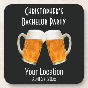 Bachelor Party Gastgeschenk Hochzeit Beer Cheer Getränkeuntersetzer
