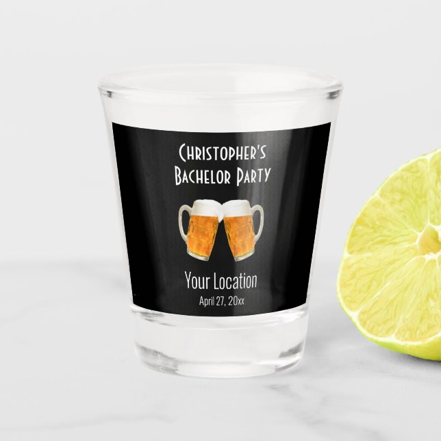 Bachelor Party Gastgeschenk Hochzeit Beer Cheer Schnapsglas (Vorderseite)