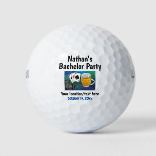 Bachelor Party Gastgeschenk Hochzeit Bier Poker Golfball