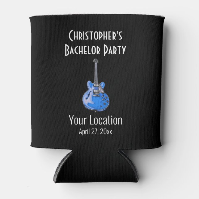 Bachelor Party Gastgeschenk Hochzeit Guitar Dosenkühler (Vorderseite)