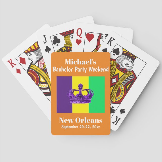 Bachelor Party Gefallen Typ in New Orleans Spielkarten (Rückseite)