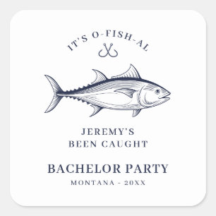 Bachelor Party Groom Angeltour Quadratischer Aufkleber
