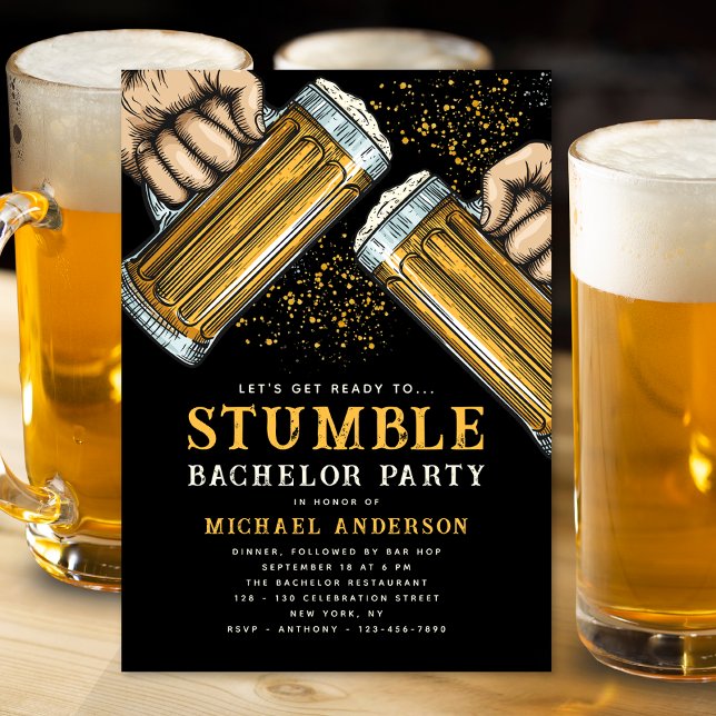 Bachelor Party Groom Boy's Night-Out Drinks Einladung (Von Creator hochgeladen)