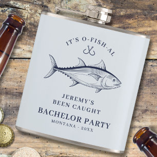 Bachelor Party Groom Fishing Trip Custom Flachmann