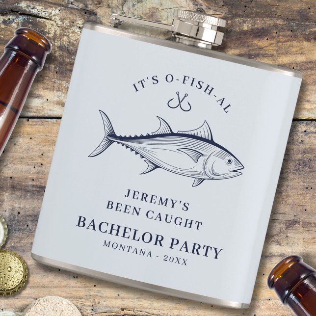 Bachelor Party Groom Fishing Trip Custom Flachmann (Von Creator hochgeladen)