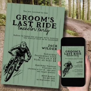 Bachelor Party Groom's letzter Ausflug im Freien Einladung