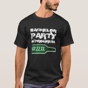 Bachelor-Party im Gange in Shirts für Teambildung