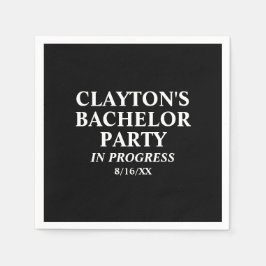 Bachelor Party in Progress Napkins Serviette