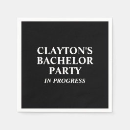 Bachelor Party in Progress Napkins Serviette