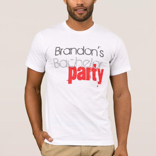 Bachelor Party individuell einstellbar T-Shirt (Vorderseite)