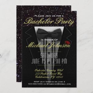 Bachelor Party Invitation Tuxedo