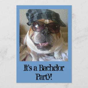 Bachelor Party Invitations drôle Français Bulldog