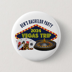 Bachelor Party Las Vegas Trip Casino Button