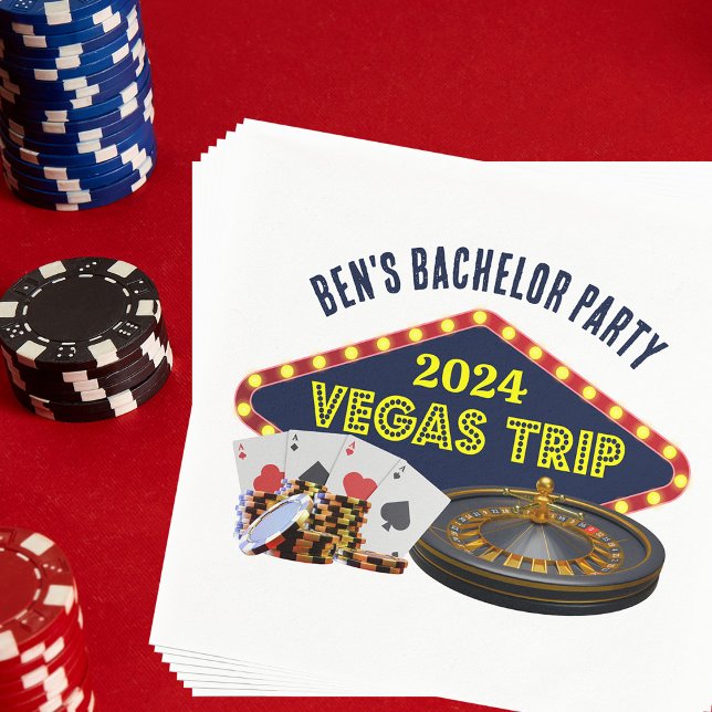 Bachelor Party Las Vegas Trip Casino Serviette (Von Creator hochgeladen)