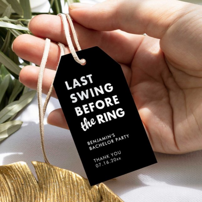 Bachelor Party Last Swing Before the Ring Minimal Geschenkanhänger (Von Creator hochgeladen)