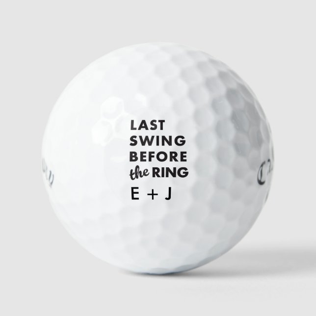 Bachelor Party Last Swing Before the Ring Minimal Golfball (Vorderseite)